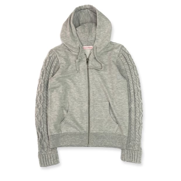 Sorridere knit hood zip up