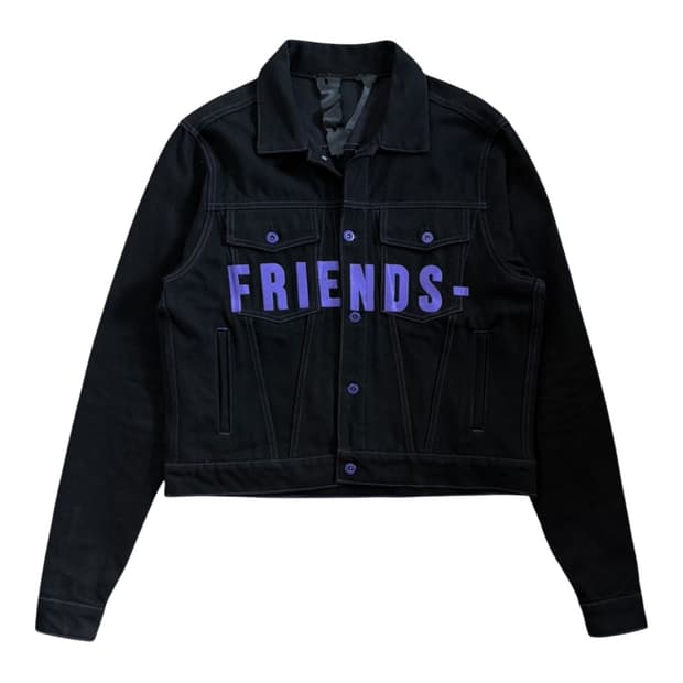 브이론 프렌즈 데님자켓 퍼플 퍼플 컬러버튼 미판 미발매 