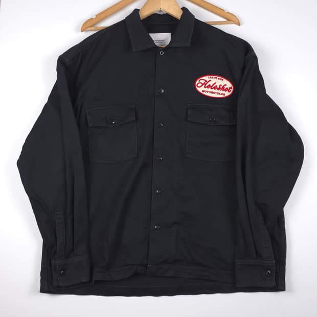 아웃스탠딩 코튼 워크셔츠 블랙 (L-XL[1])