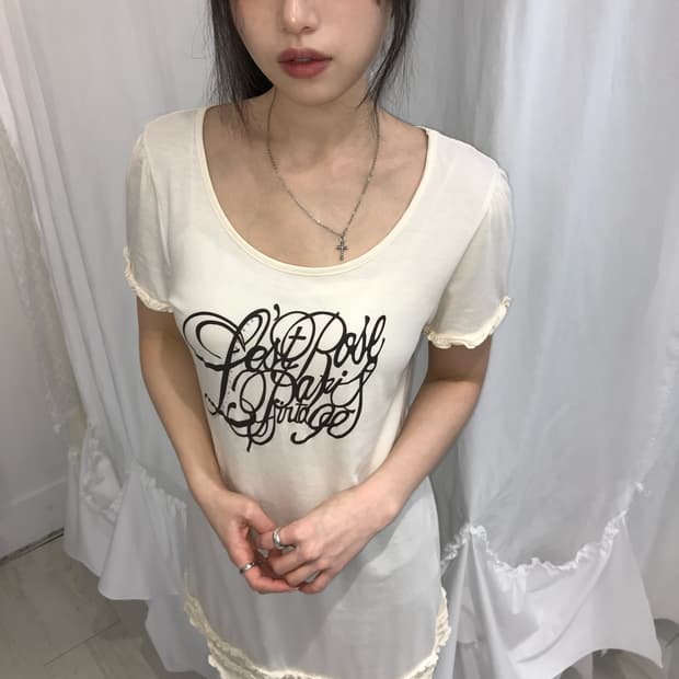 ⊹ Lest Rose Frill Dress