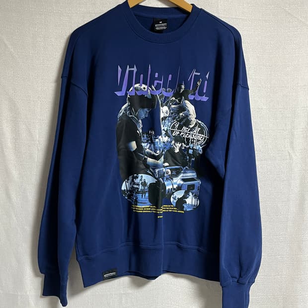 공용 그루브라임 오버핏 맨투맨티셔츠 M