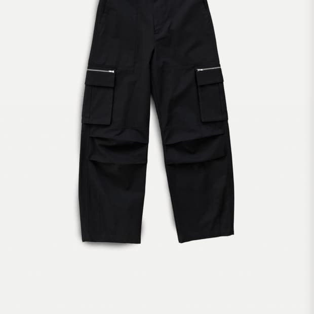 라벨아카이브 multi-pocket cargo pants black 5