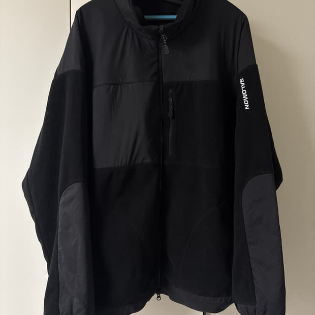 살로몬 블랙 방풍 플리스 자켓 2xl
