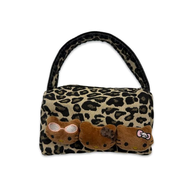 빈티지 헬로키티 호피 파우치