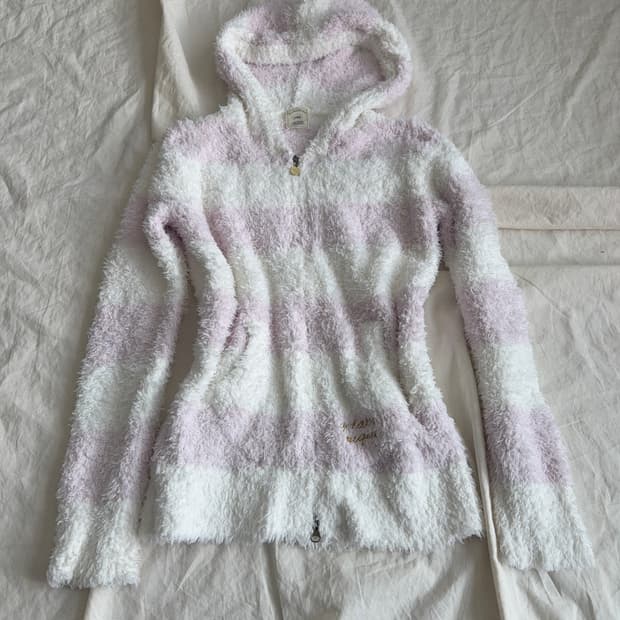 젤라또 피케 딸기우유 단가라 갸루 러블리 퍼 투웨이 후드집업