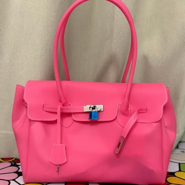 젤리버킨백/jelly firkin bag (hot pink)