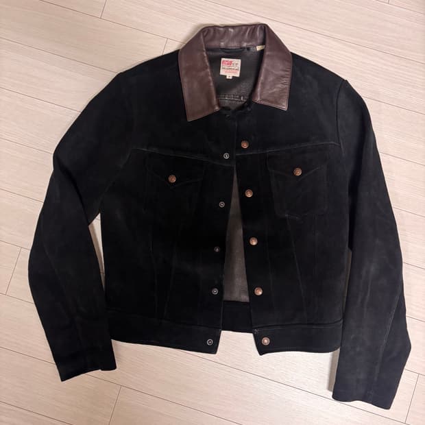 (Ssize) lvc 스웨이드 웨스턴 트러커 가죽자켓