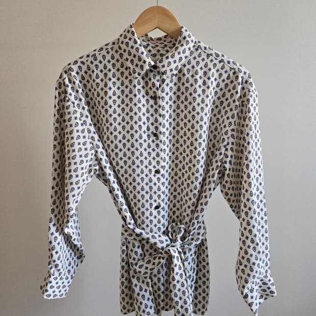 Jantzen 패턴 셔츠 블라우스