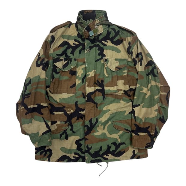 XL-2XL) 빈티지 밀리터리 USA 94s M-65 우드랜드 필드자켓