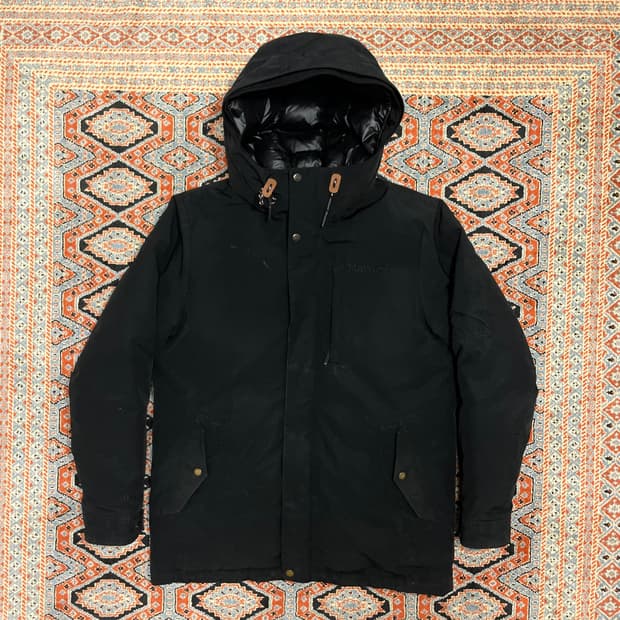 마모트 블랙 바람막이 덕다운 패딩점퍼 남성100