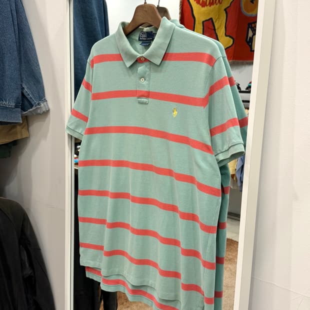 00s Polo RL 폴로 랄프로렌 스트라이프 pk 반팔 티셔츠