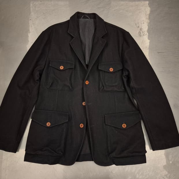 dunhill london 멜튼 울 밀리터리 자켓