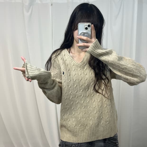 Polo Oatmeal Cable Knit