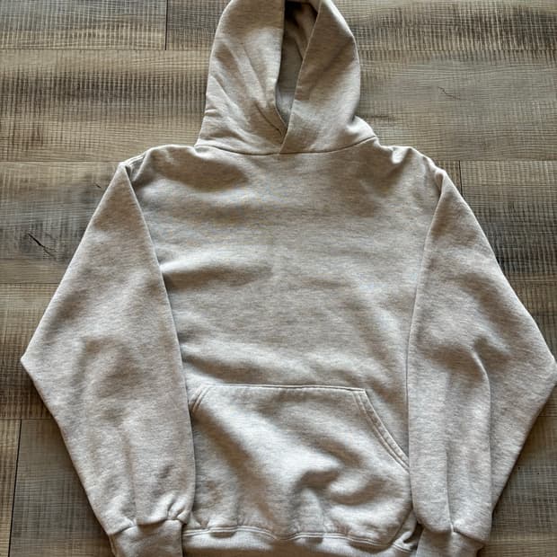 [M] 90s 러셀 후드티 스웻 블랭크 라이트 그레이 빈티지
