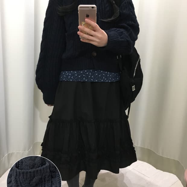 포켓 네이비 가디건