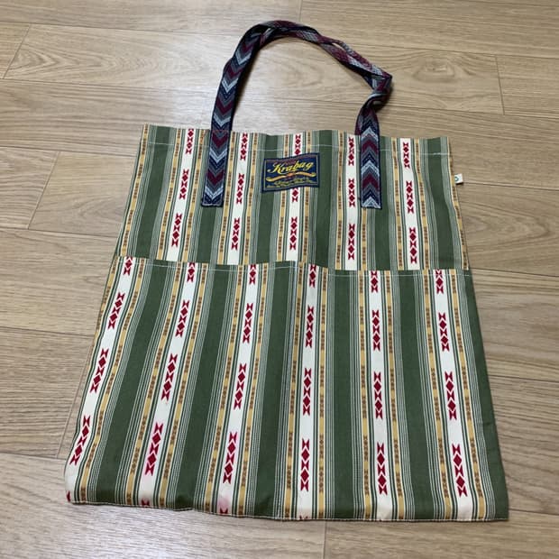 [에스닉/아메카지] KRAbag 에스닉 패턴 2포켓 코튼 토트백