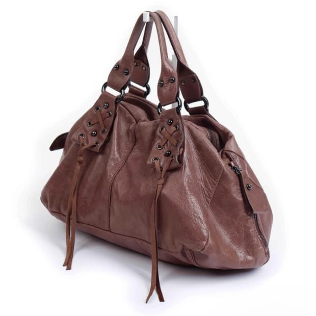 [NICOLI] 다크브라운 스퀘어 토트백