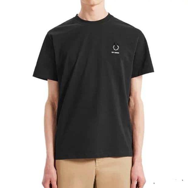 라프 시몬스 x 프레드 페리 티셔츠  반팔검정 s.m