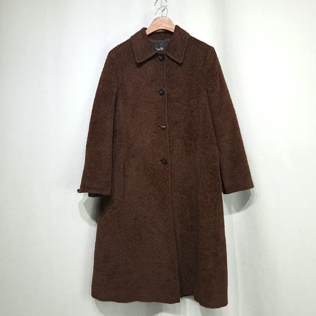 CN899W M 막스마라 알파카 버진울 부클 클래식 테디 코트