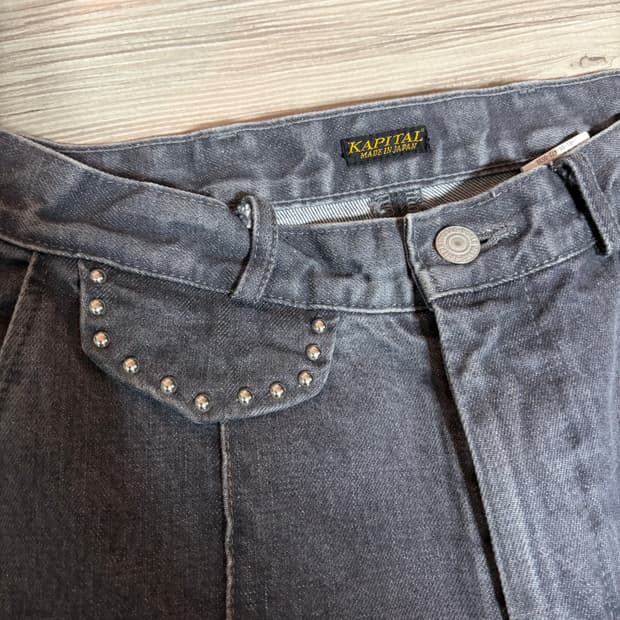 Kapital 캐피탈 흑청 데님팬츠 s