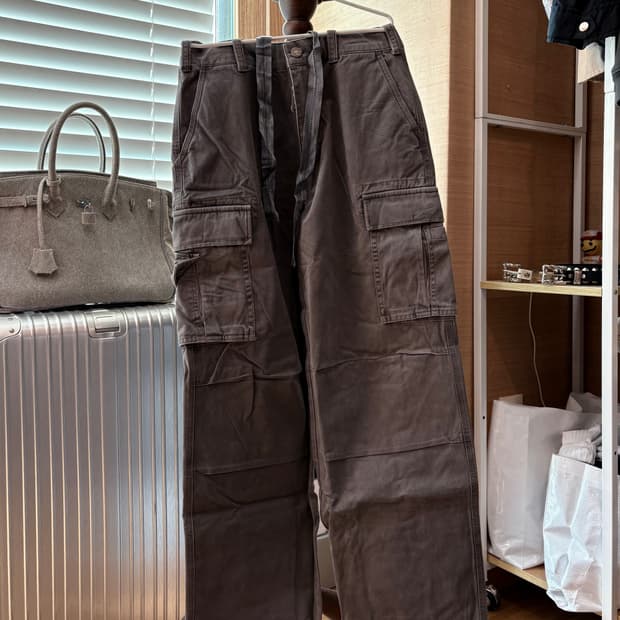 S ] 24FW ERL 빈티지 워싱 코튼 카고 팬츠