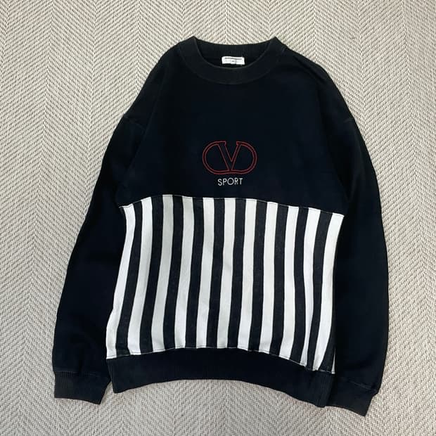 발렌티노 가라바니 스포츠 패널 스웻셔츠