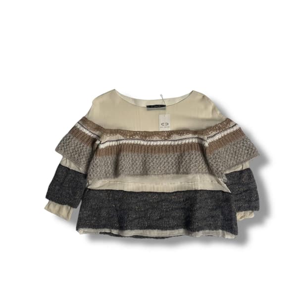 Kristina ti 멀티 레이어 실크 모헤어 니트 (italy)  