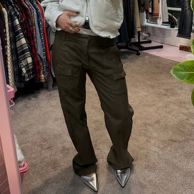 디키즈 밀리터리 카고 플레어 팬츠L