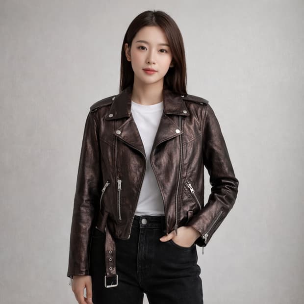 올세인츠 RIGBY PAYTON 바이커 자켓 브론즈 세미슬림핏