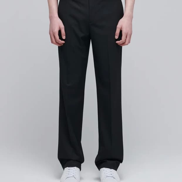 라이트웨이트 세미 와이드 히든 밴딩 슬랙스 블랙 31