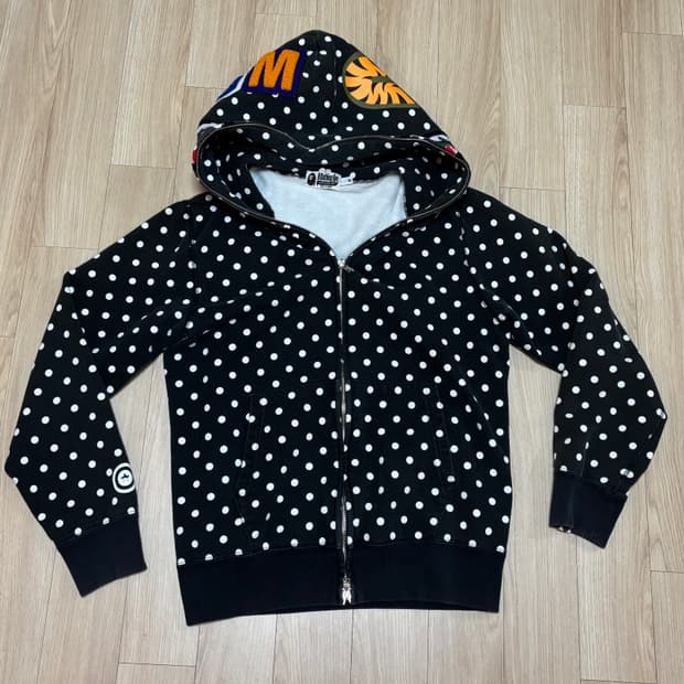 [희귀]베이프 도트 후드집업