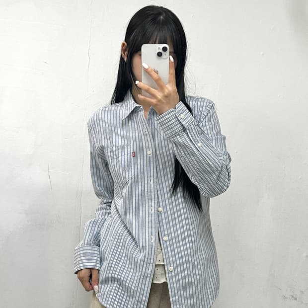 택부착 새상품 / 리바이스 스트라이프 셔츠
