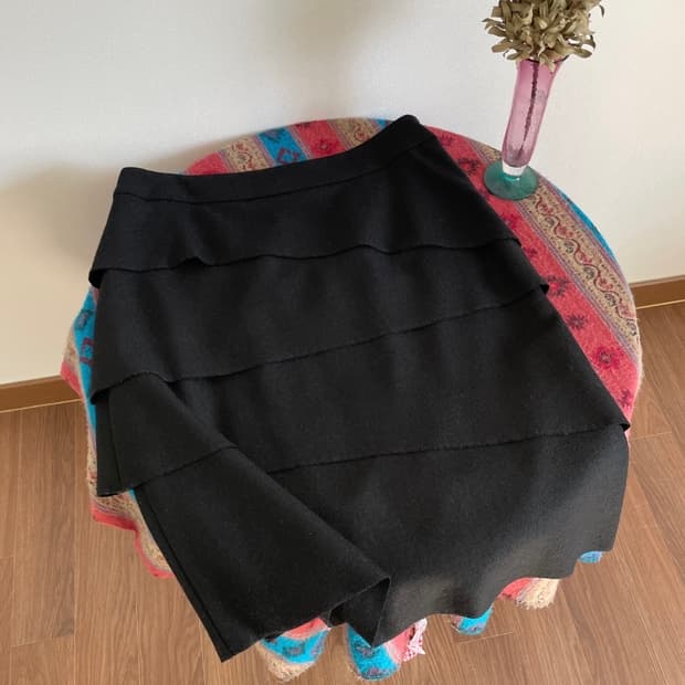 wool midi skirt