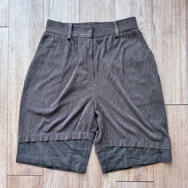 마뗑킴 플리츠 레이어 쇼츠 / M