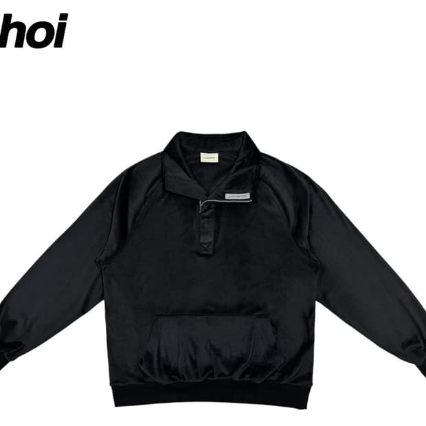 24-005 FLEECE PULLOVER (BLACK) 지초이 플리스