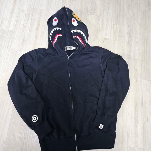 베이프 후드집업 블랙 M