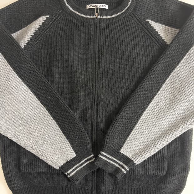 비바스튜디오 니트 집업 가디건 M