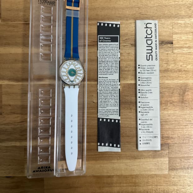 95년판)빈티지 스와치 영화 100주년 기념 구로사와 아키라 시계