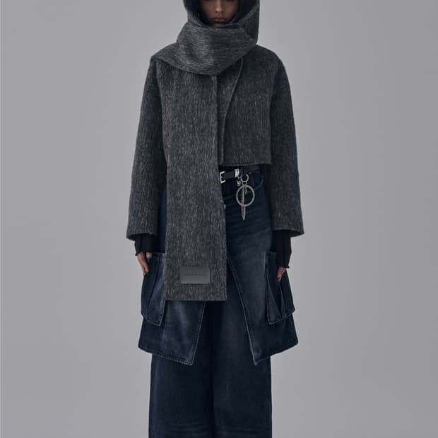 트리밍버드 Hoddie Muffler setup Crop Coat