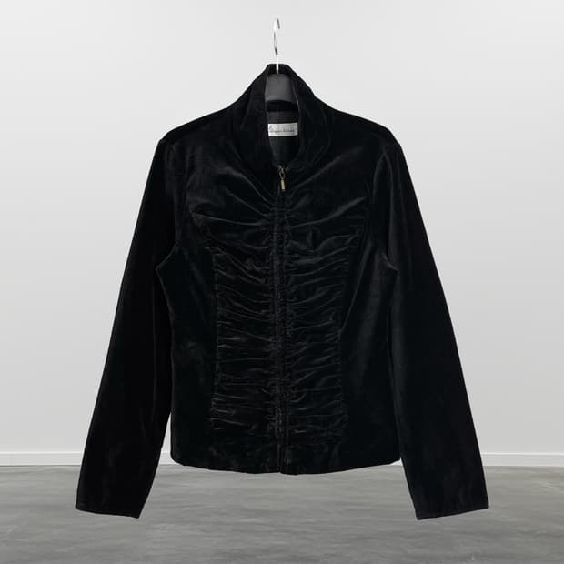 EGLANRINE 셔링 디테일 집업 자켓