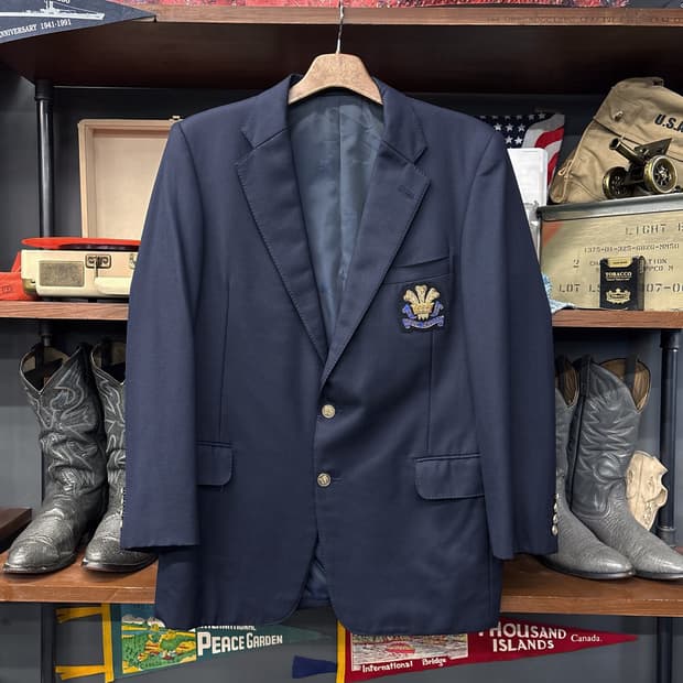 80~90s 올드 버버리 로얄허사즈 골드버튼 블레이저 자켓 N1174