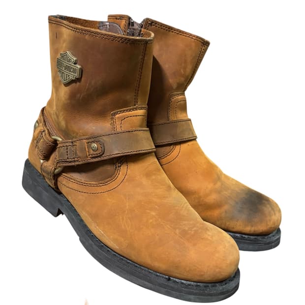 할리데이비슨 모터사이클 하네스 부츠 브라운 41.5 265-270 