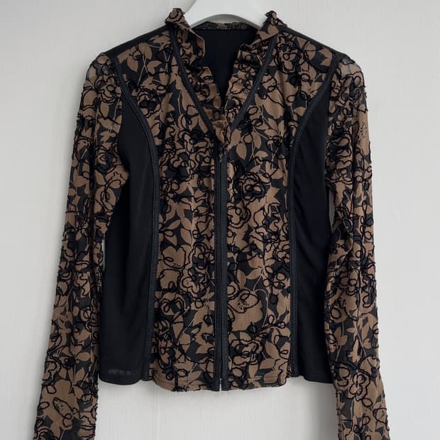 RESPIGHI 고딕 플라워 레이스 집업