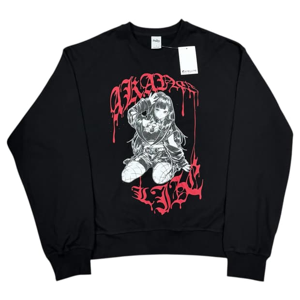 스텔라이브 아카네 리제 스웻셔츠 맨투맨 블랙 2