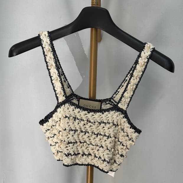 새상품급 구찌 민소매 나시 크롭탑 XS