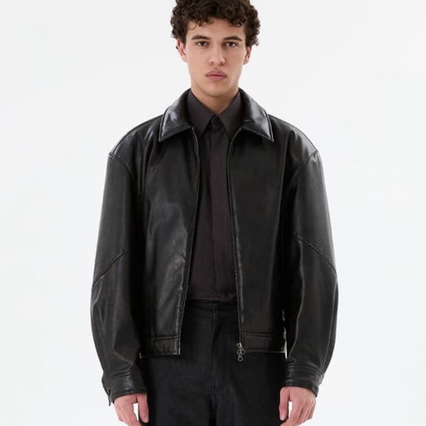 아모멘토 25fw synthetic leather blouson L사이즈