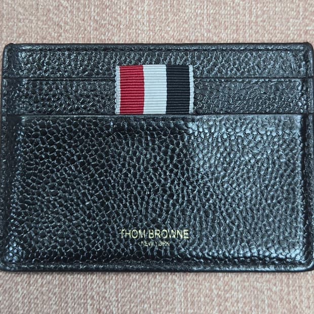 톰브라운 블랙 카드지갑 삼선탭