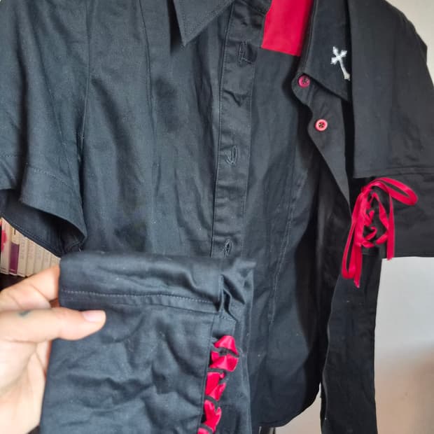 바디라인 코르셋 셔츠 팔 탈부착 가능