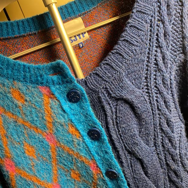 SJYP 언발란스 니트 가디건 S