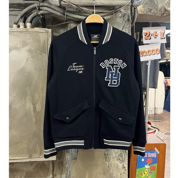 뉴발란스 보스턴 바시티 집업 자켓 네이비 M(85) #csz3987